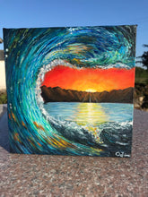 Load image into Gallery viewer, Wave at sunset