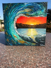 Load image into Gallery viewer, Wave at sunset