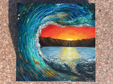 Load image into Gallery viewer, Wave at sunset