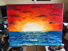 Load image into Gallery viewer, Sunset over the ocean