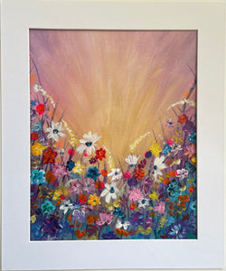 Neon Pink Flowers in Meadow