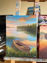 Load image into Gallery viewer, Lake Boat at Sunset