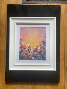 Neon Pink Flowers in Meadow