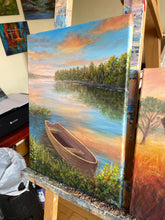 Load image into Gallery viewer, Lake Boat at Sunset