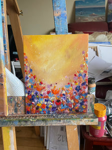 Flowers with Yellow Background