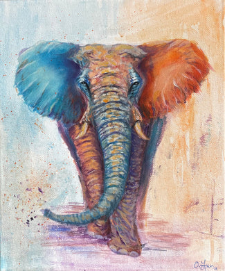 Blue and Orange Elephant