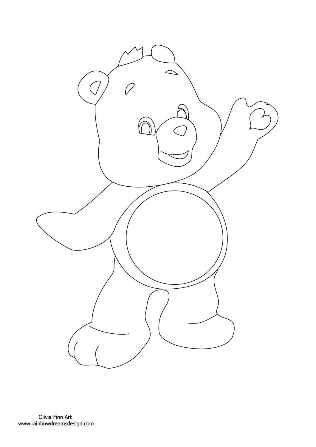 Colouring Page - Care Bear