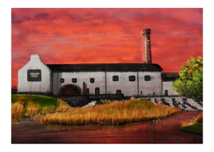 Kilbeggan Distillery at sunset