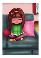 Load image into Gallery viewer, Girl reading