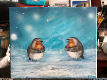 Load image into Gallery viewer, Two Robins catch up