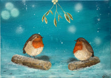 Load image into Gallery viewer, Robins under Mistletoe
