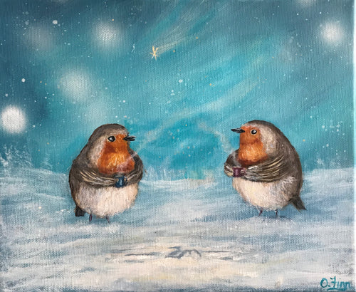 Two Robins catch up