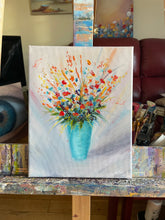 Load image into Gallery viewer, Blue Vase of Flowers