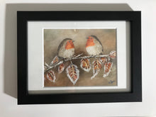 Load image into Gallery viewer, Robins on a Frosty Branch Print