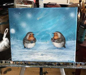 Two Robins catch up