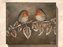 Load image into Gallery viewer, Robins on a Frosty Branch